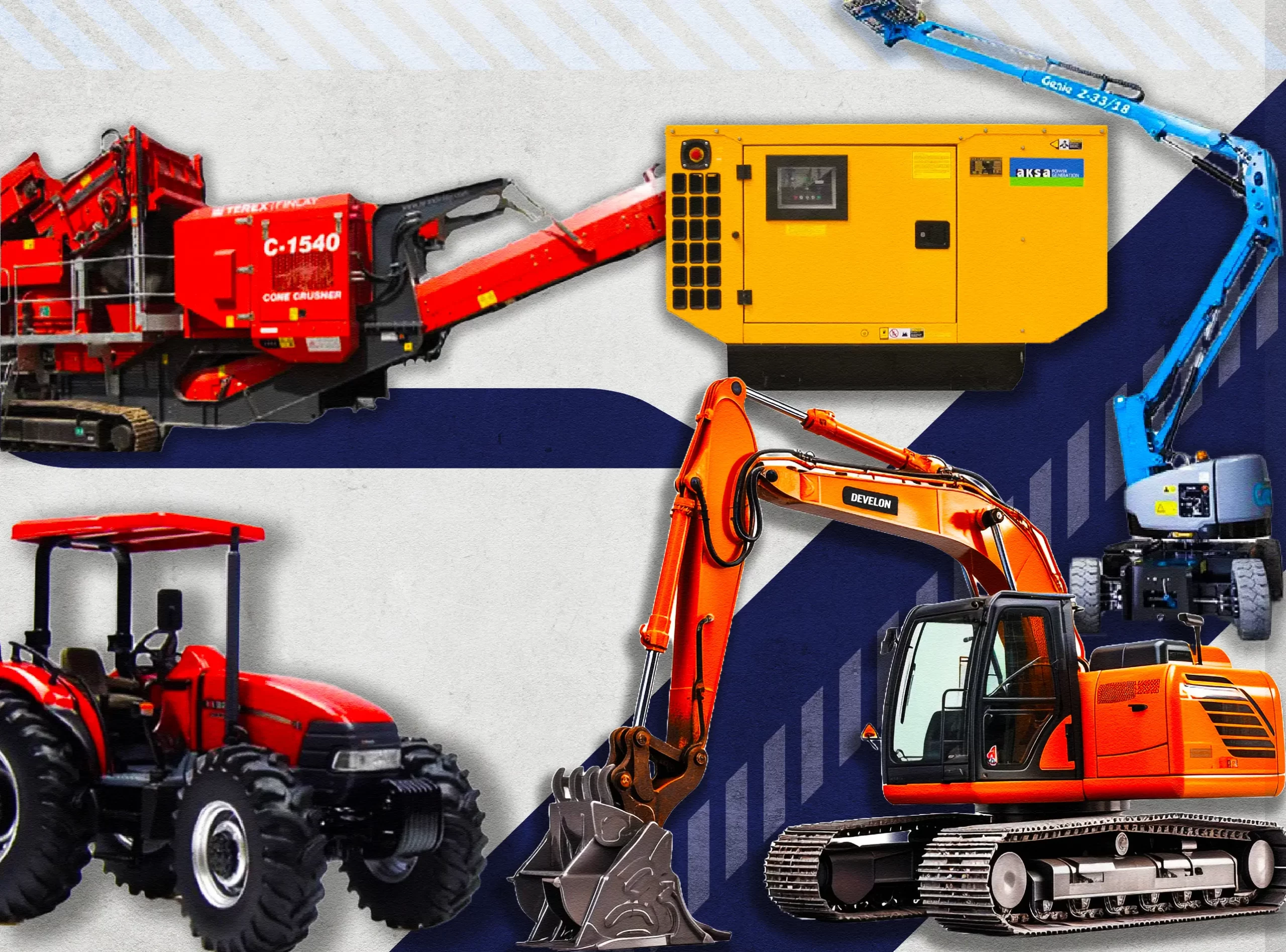 a group of construction machines de nos métiers.