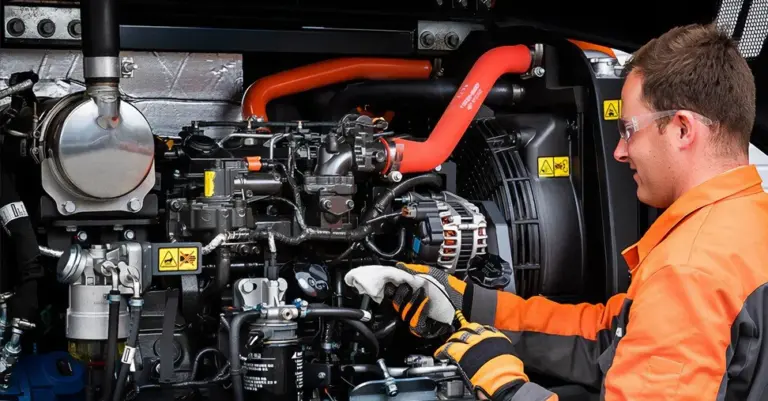 Homme travaillant sur un moteur avec savem de nos métiers.